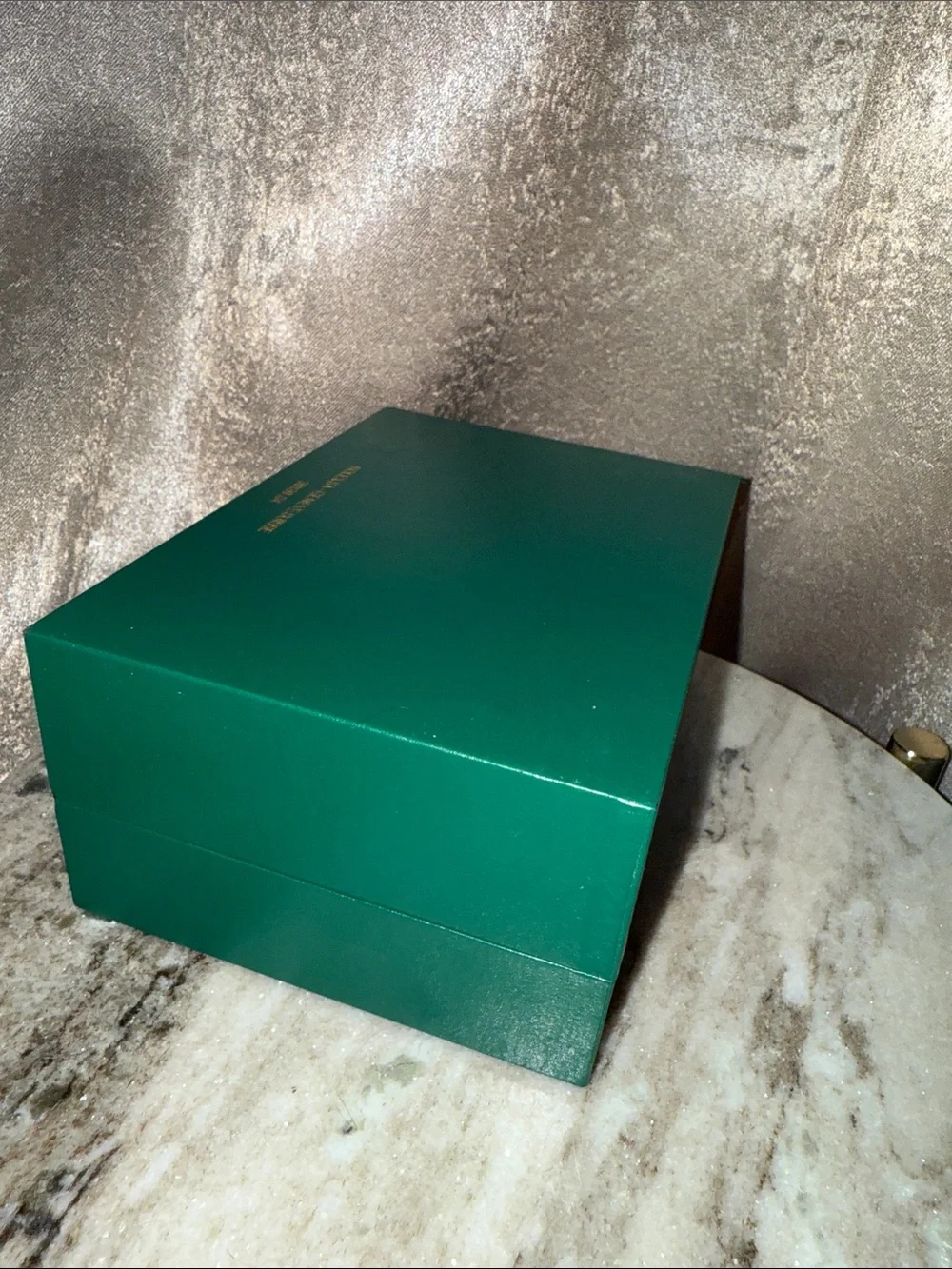 ROLEX Green Jewelry Presentation Box with Gold Crown Emblem